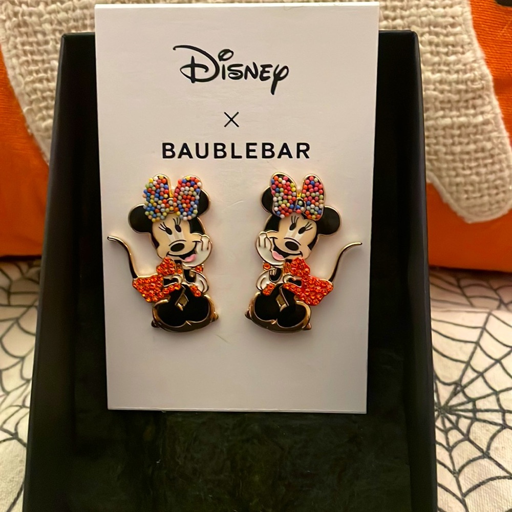 Disney x Baublebar Minnie Mouse Earrings New